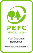 PEFC partner badge - duurzaam hout - Dijkmans - Duurzaam en slim (af)bouwen